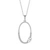 European and American Fashion Zircon S925 Silver Heavy Industry English Letter O Full Drill Ins Pendant Temperament Collar Female