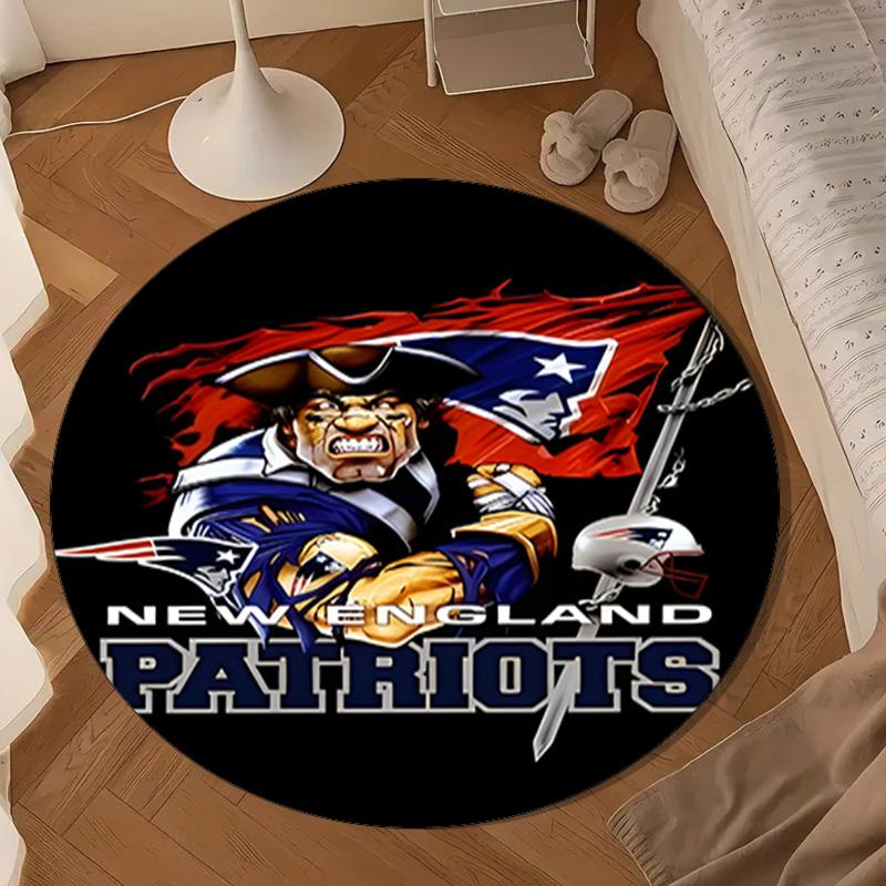 New England Patriots Gear Round mat, Anti-slip Circle Carpet Chair rug For livingroom,Bedroom, doormat home decor Gift Christmas Gifts