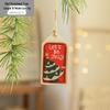 Gangheng Retro Wooden Christmas Tree Ornaments – ID Holder & Nordic Creative Hanging Decor