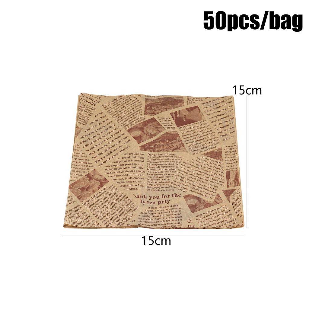 Oil-Proof Paper Bread Burger Food Wrapping Paper Greaseproof Food Basket Liner Spaper Liner Baking Packaging Deli Paper Sheet