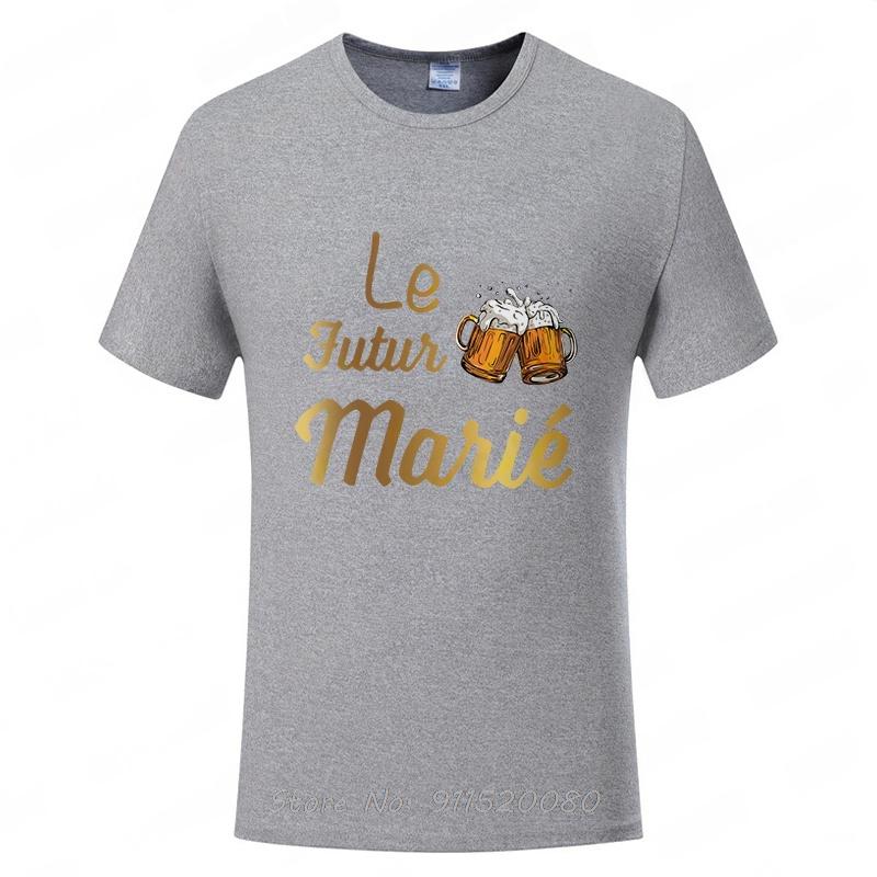 French Evg Team Married Tops Single Farewell Bachelor Oversized Tshirt Future Groom Cotton Tshirt Fashion Beer Unisex Tops Tees