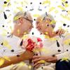 Skylety 3000 Pieces Happy Anniversary Confetti Party Decoration Scatter Confetti Metallic Foil Table Decorations for Anniversary Party DIY Arts