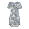 Women's Casual And Fashionable V-neck Short Sleeve Printing Mid Length Dress