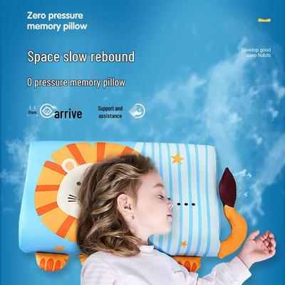 Almohada de Soporte Cervical de Espuma Viscoelástica con Lindo Diseño de Dibujos Animados – Comodidad sin Presión para Uso en Casa