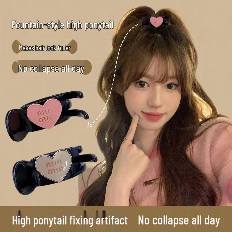 

High-End Heart Claw Clip for Updos & Ponytails - New Fashion Hair Accessory чёрный