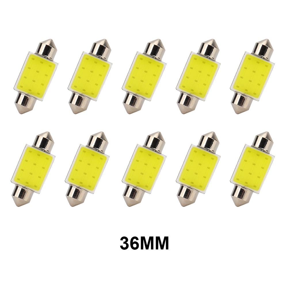 10pcs/lot Car LED Bulbs 31mm 36mm 39mm 41mm Car COB 1.5W DC12V Interior Lamp Interior Reading Lights Plate lamps Bulb Wholesale