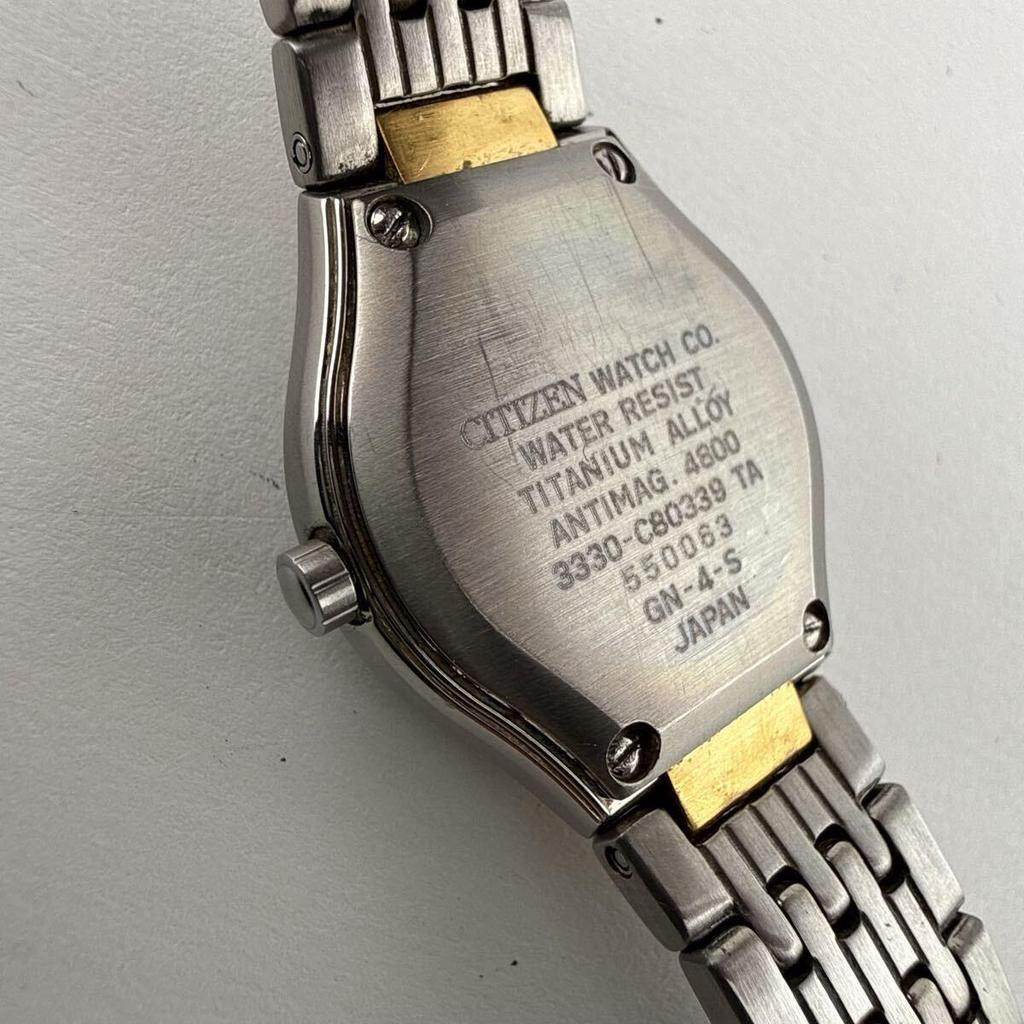 Used CITIZEN EXCEED TITANIUM 3330-C80339 Women's Watch Quartz Working Product Battery Replaced [R425]