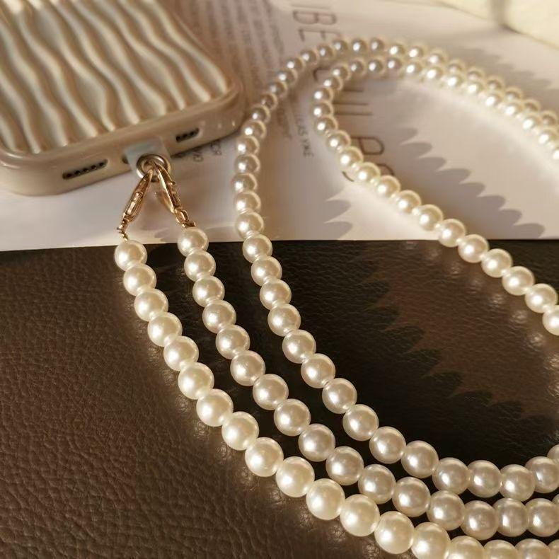 Pearl Phone Lanyard & Crossbody Chain Strap for DIY Phone Case
