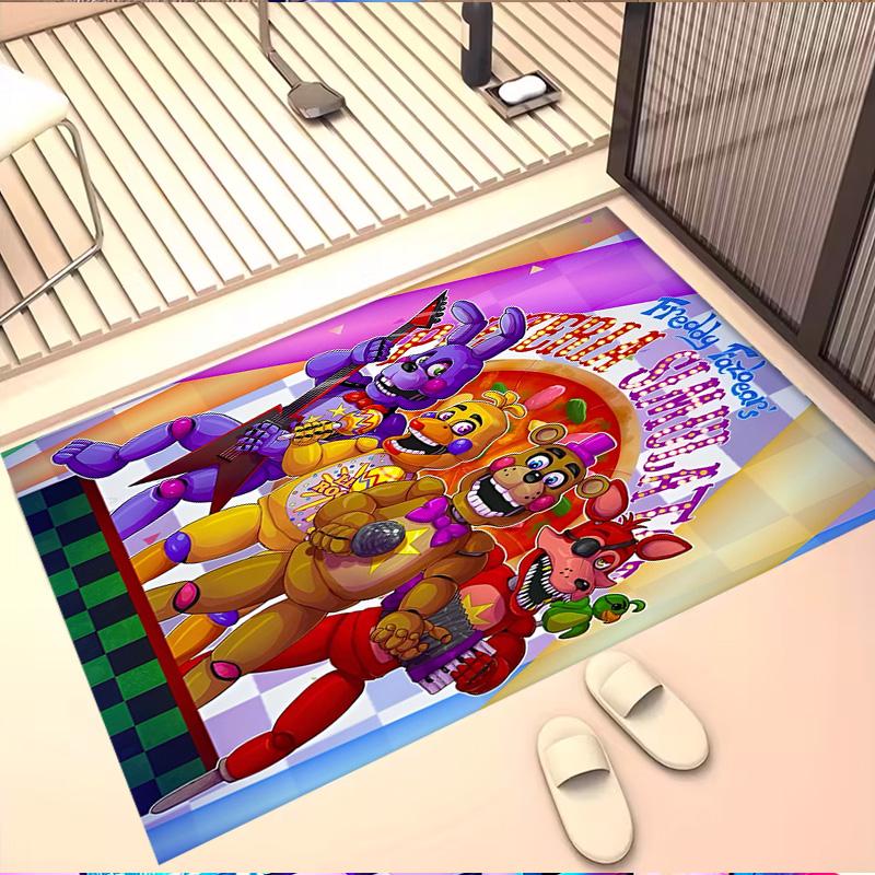 Five Nights at Freddy's Print Rug, Washable Floor Carpet, For Entryway Dorm Laundry Room Office Study, Home Decor Birthday Christmas Gift