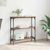 Console Table with Shelf Rustic Wood Look 75 x 22.5 x 75 cm Engineered Wood