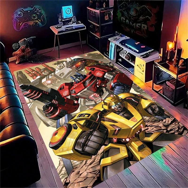 High-quality Cartoon T-Transformers Autobots 3D Bathroom Anti-Slip Mat Rugs for Home Kitchen Floor Decor Carpet