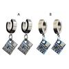 Cyberpunk Circuit Board Pendant Earrings Stainless Steel Colorful Small Dangle Earrings For Men Women Party Jewelry