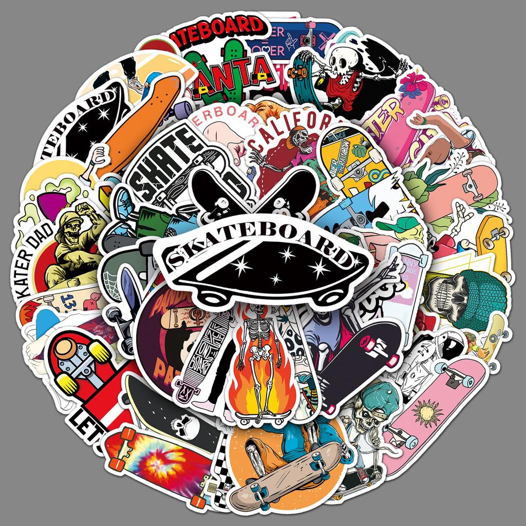 50 Skateboard Doodle Tegneserie Sport Kreativ Guka DIY Skateboard Koffert Klistremerker Vanntett