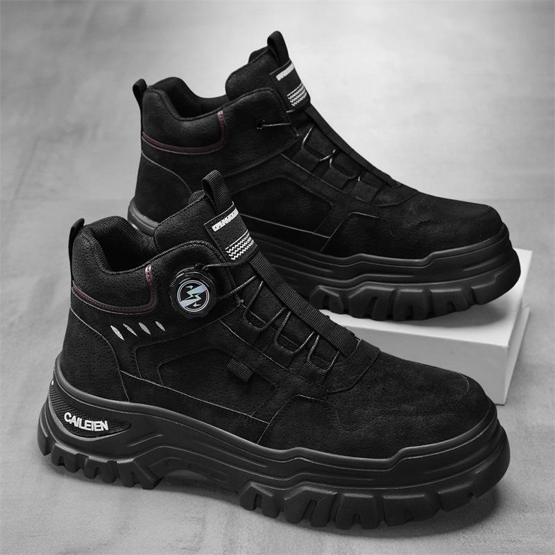 

Autumn men s shoes high-top Martin boots men s British retro outdoor shoes platform non-slip sports casual short boots 44