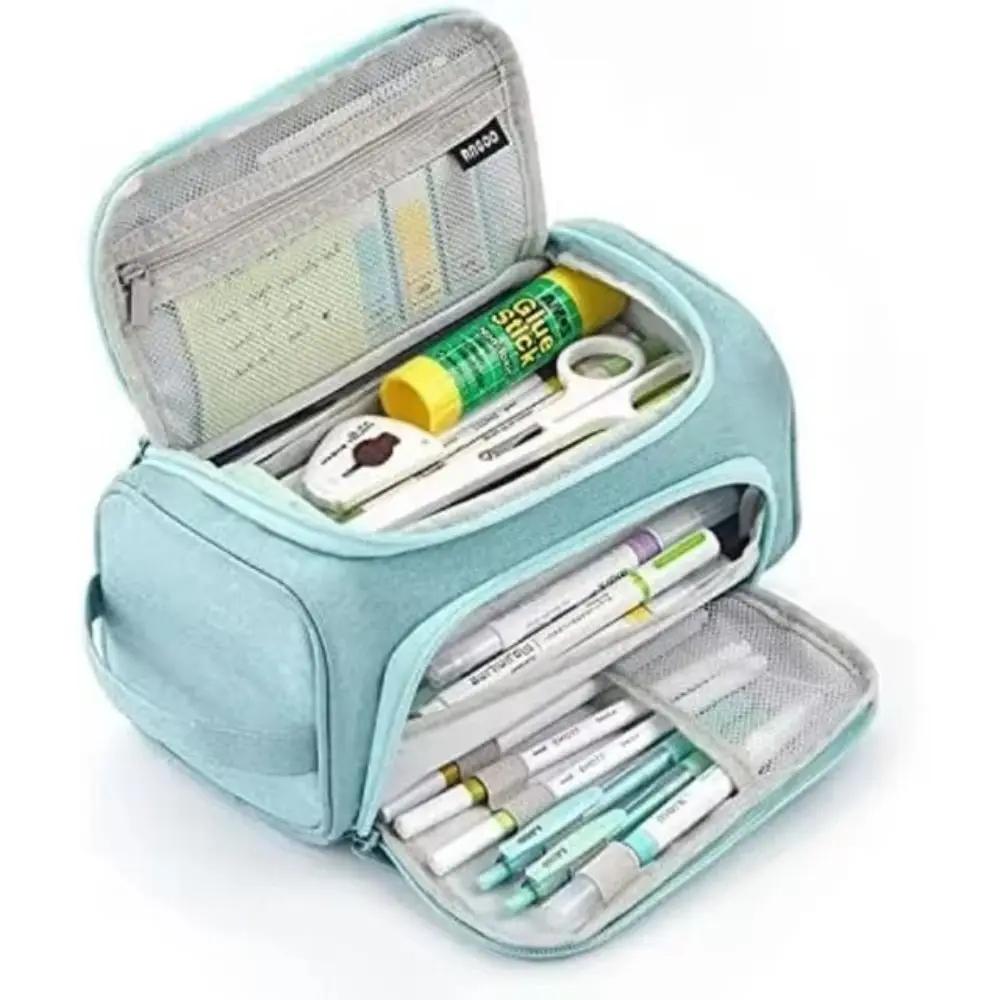 Super Big Cute Pencilcase Portable Multifunctional Pencil Box Large Capacity 2 Layer Stationery Organizer School Supplies Gift