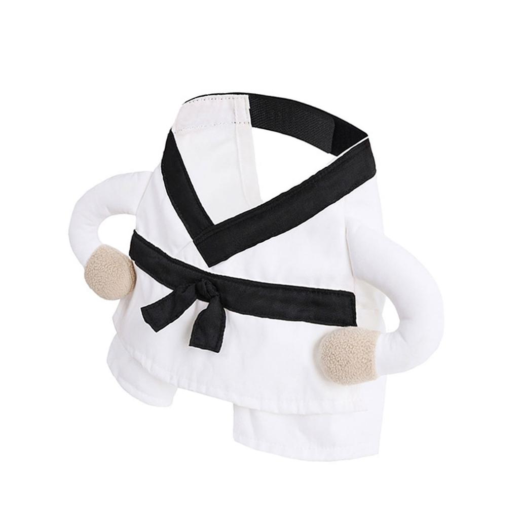 Zabawny Strój do Sztuk Walki Dla Zwierzęcia Oddychający Pies Koty Kostium na Halloween Ubrania Taekwondo na Imprezę Halloweenową Cosplay