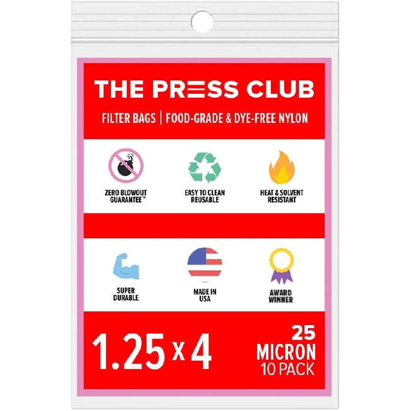 120 Micron | Premium Nylon Tea Filter Bags | 1.25 x 4 | 10 Pack 25 micron