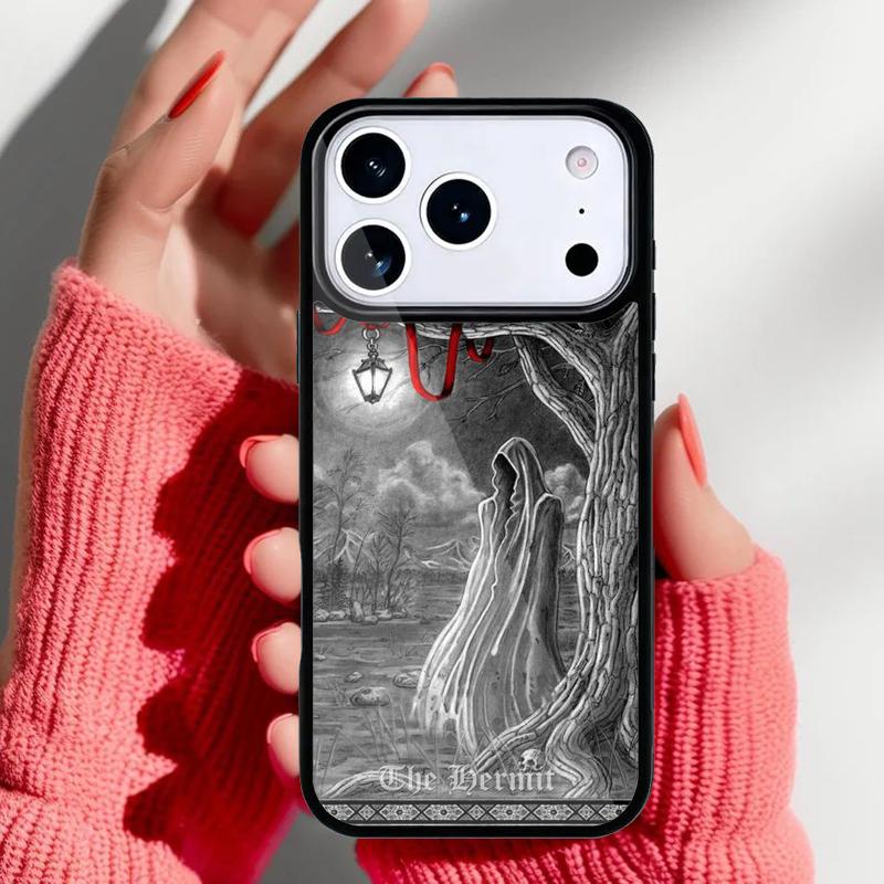 The Hermit Tarot Card Witchcraft Phone Case for iPhone 17 Air 16e 15 14 13 Pro Max Back Cover for 12 11 Pro Coque