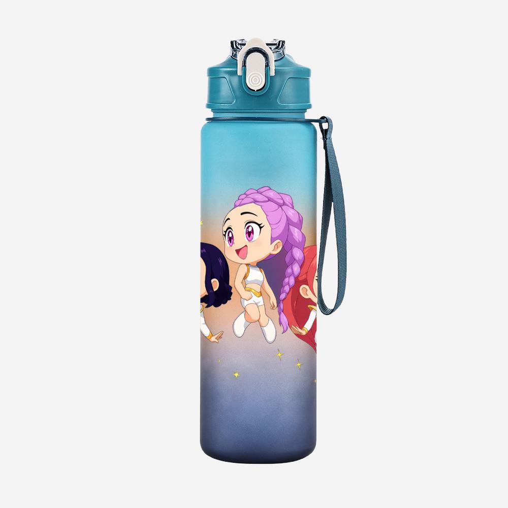 Cartoon K-Pop Dämonenjäger Bedruckte 750 ml Wasserflasche Große Kapazität Trinkbecher Tragbarer Outdoor-Sport Wasserbecher Kindergeschenk