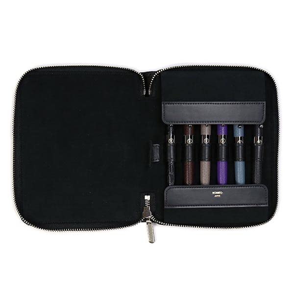 ROMEO Crocodile Embossed Collection Pencil Case for 6 Pencils RLC37 BK