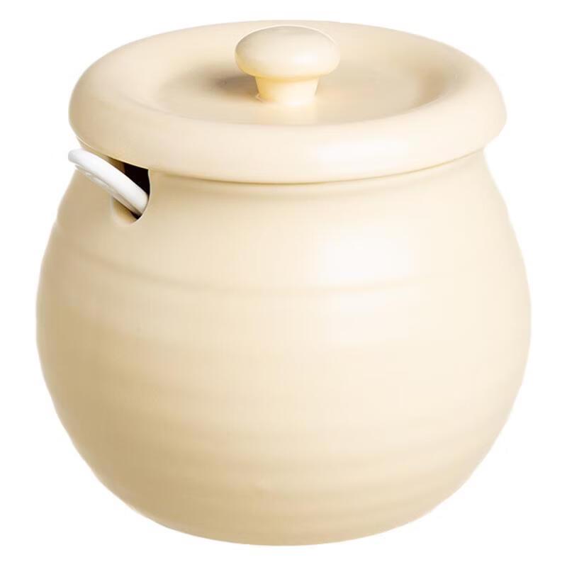 Keramická nádoba na sádlo s víčkem a lžící