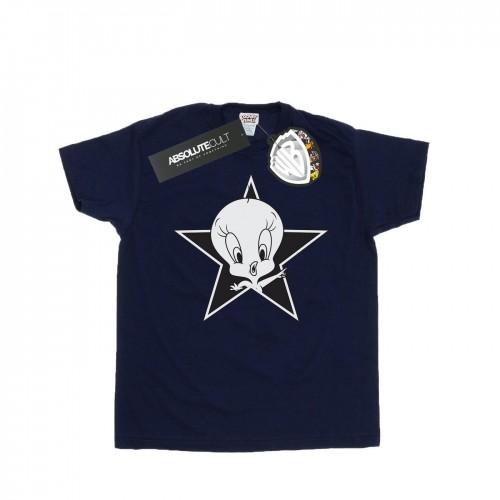 Looney Tunes Mens Tweety Pie Mono Star T-Shirt