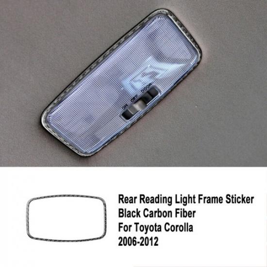 Car Carbon Fiber Rear Reading Light Frame Sticker For Toyota Corolla 2006-2012