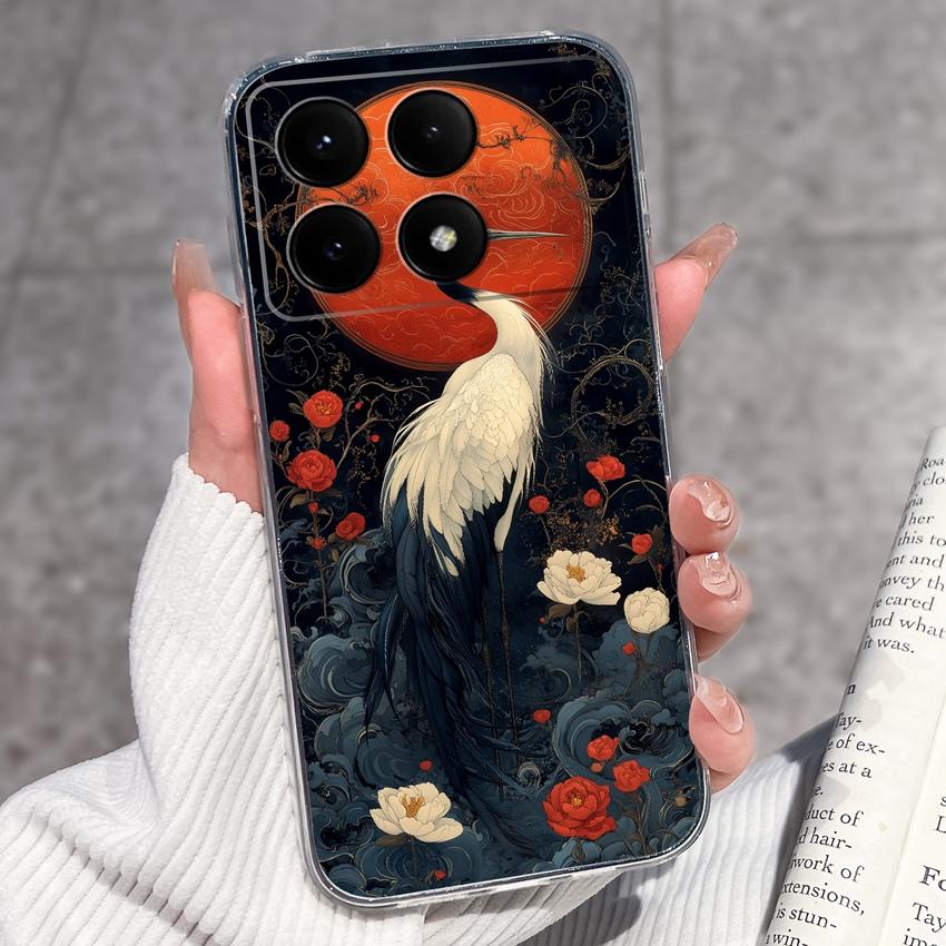 Case For Redmi K70e K60e K80 K70 K60 K50 K40 K30 K20 Pro K30i Cute Cartoon Piggy Pattern Phone Cover Transparent TPU Anti Fall Shell For Redmi Housing