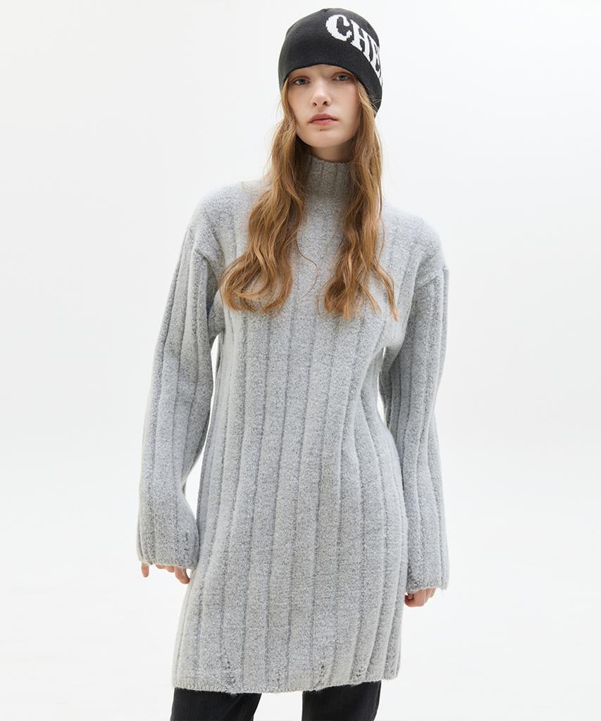 Latizen Lx Damage Knit Dress(Gray)