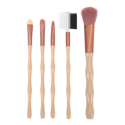 5-teiliges Make-up-Pinsel-Set, Rouge, Lidschatten, Lippen, Augenbrauen, Kamm, Mascara-Pinsel, weiche Kosmetikpinsel