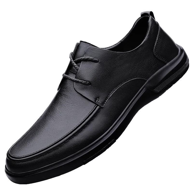 2024 Autumn Basic Shoes for Male Slip-on Men's Casual Shoes Low Heel Leather Casual Shoe Light Man's Leather Loafers Zapatos
