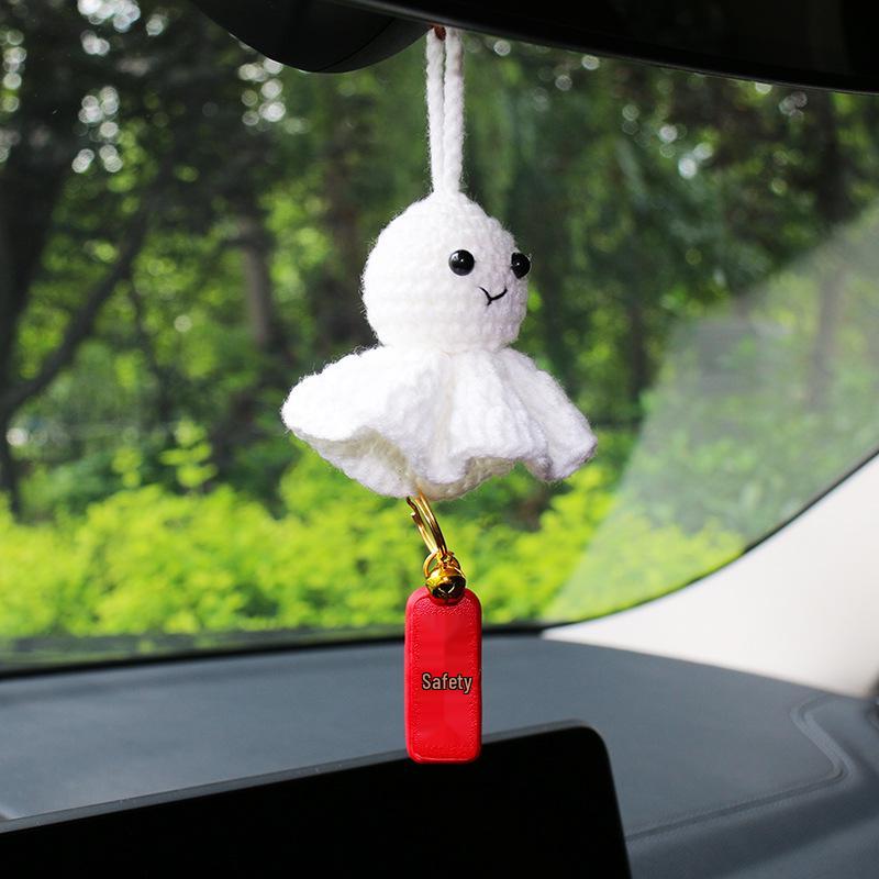Car Interior Cute Sunny Doll Pendant - Plush Rearview Mirror Decoration