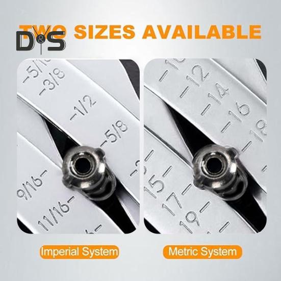 Portable Thread Size Checker Keychain Precision Thread Ruler Precise Nut And Bolt Thread Checker Inch Metric Hexagon Nut Thread Measuring Gauge