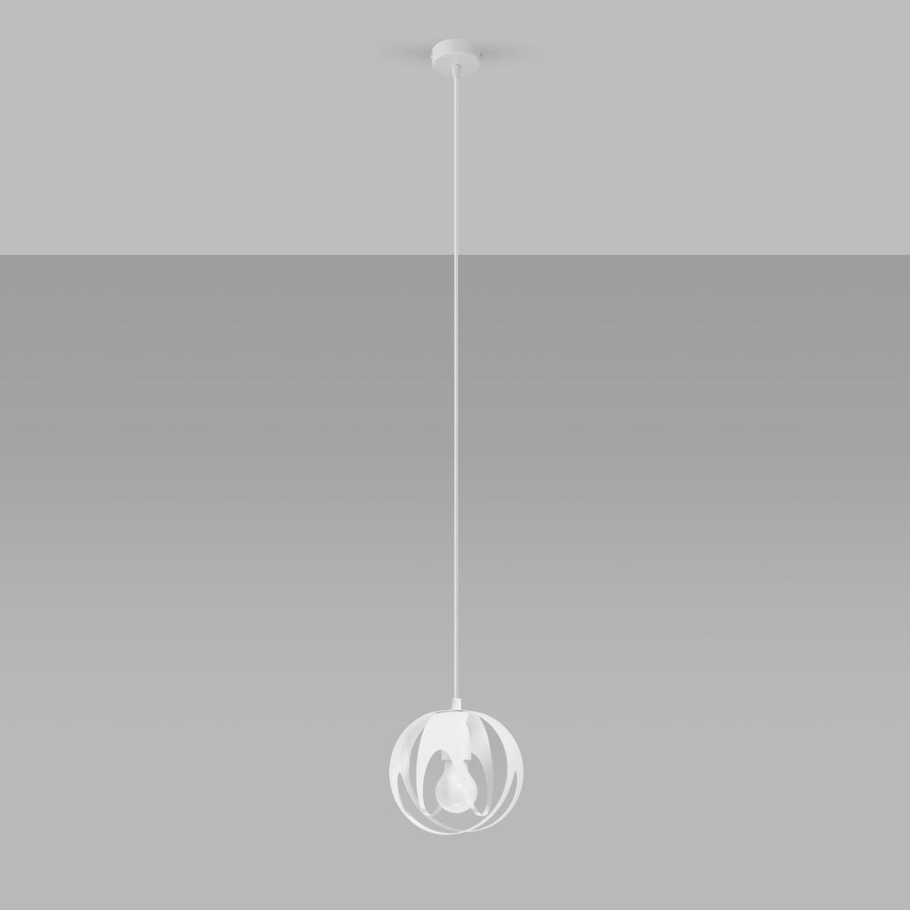 Lampa Wisząca Tulos 1 E27 Biały Sollux Sl.1083