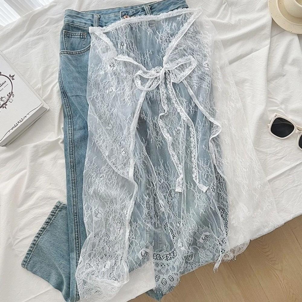 Mesh Lace Petticoat Transparent Lace Underskirt Slips Lining Petticoat Women  Casual Wear