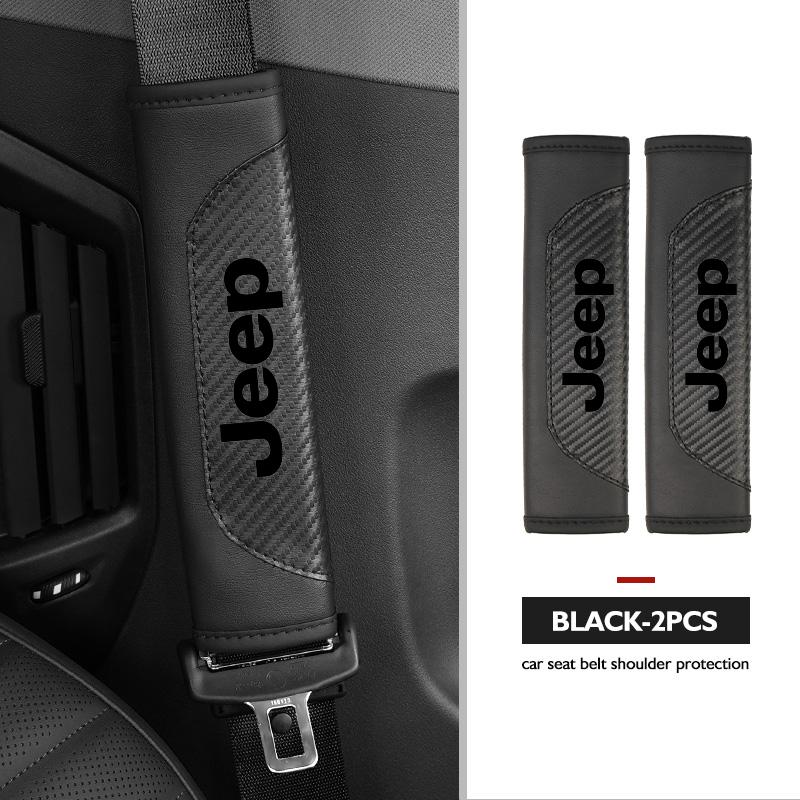 AIB3 For Jeep Seat Belt Cover Car Styling Cotton Safety Shoulder Protector Auto Accessories Cherokee Patriot Liberty Wrangler JK JL