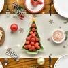 1 Piece Christmas Pine Snowflake Decorated Table Runner Seasonal Winter Kitchen Dining Home Party Decoration