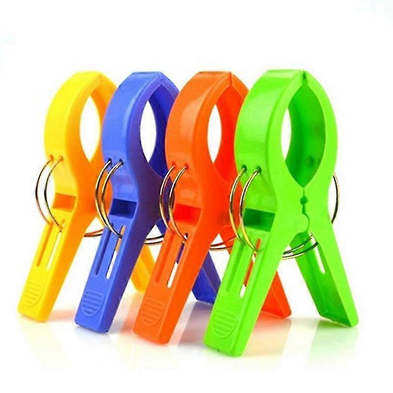 4pcs Clips Windproof Pegs Large Clamp For Clothes Beach Towel Home Drying Racks