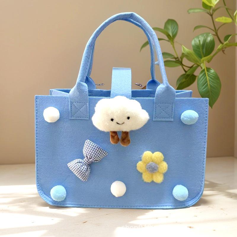 Customizable Cartoon Felt Handbag for Parties & Gift Bags