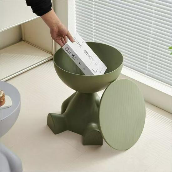 Mesa de Centro Cuadrada Corta Creativa Estilo Crema - Versátil Mesa Auxiliar Pequeña para Sala de Estar, Hogar, Sofá, Mesita de Noche, Móvil, Redonda o para Esquina.
