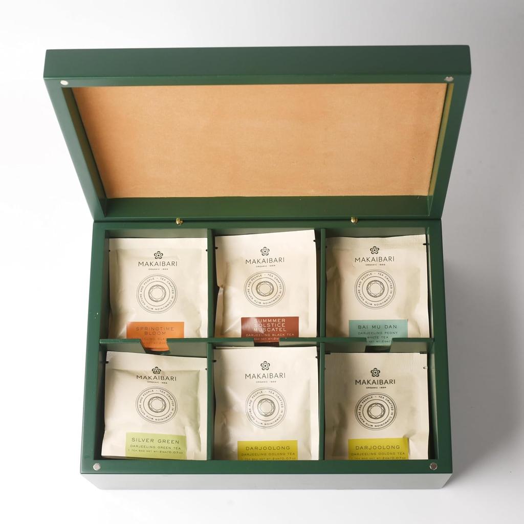 Makaibari Tea  | 50 Tea Bags | Darjloong 2g*10 | Silver Green 2g*10 | Summer Solstice 2g *10 | Springtime Bloom 2g*10 | Bai Mu Dan 2g*10