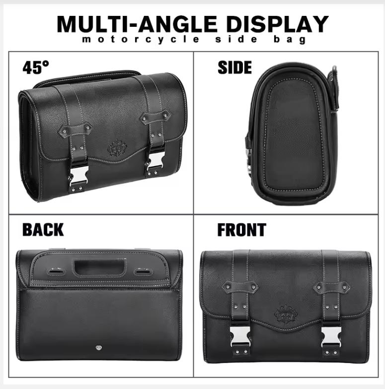 Motorcycle Saddlebag Side Bag Retro PU Motorcycle Tool Bag For ADNOH Rebel 250 500 For Rebel 1100 300 For W400 W650 SR400 XL883L