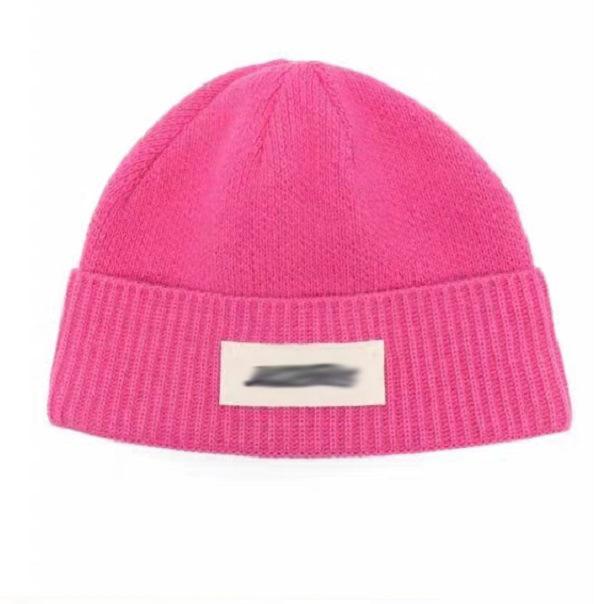 New Knitted Hat Couple Wool Hat Autumn and Winter Warm Versatile White Cold Hat Casual Men and Women Ins