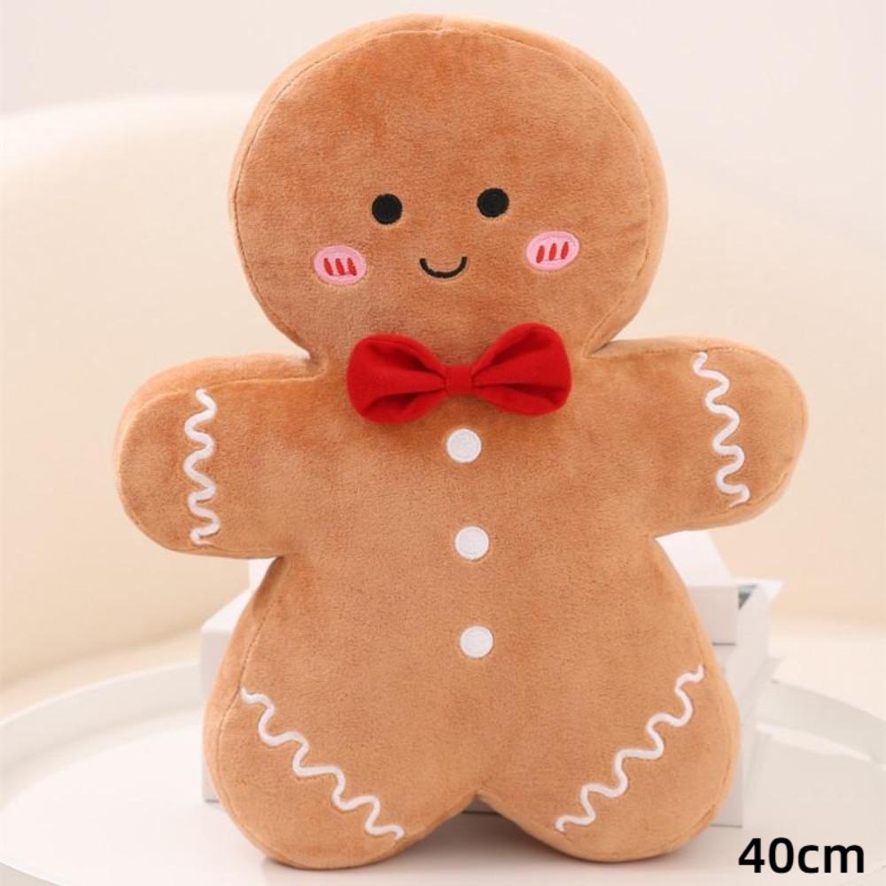 Christmas Gingerbread Man Pillow & Tree Cushion - Holiday Decoration Gift for Boys & Girls