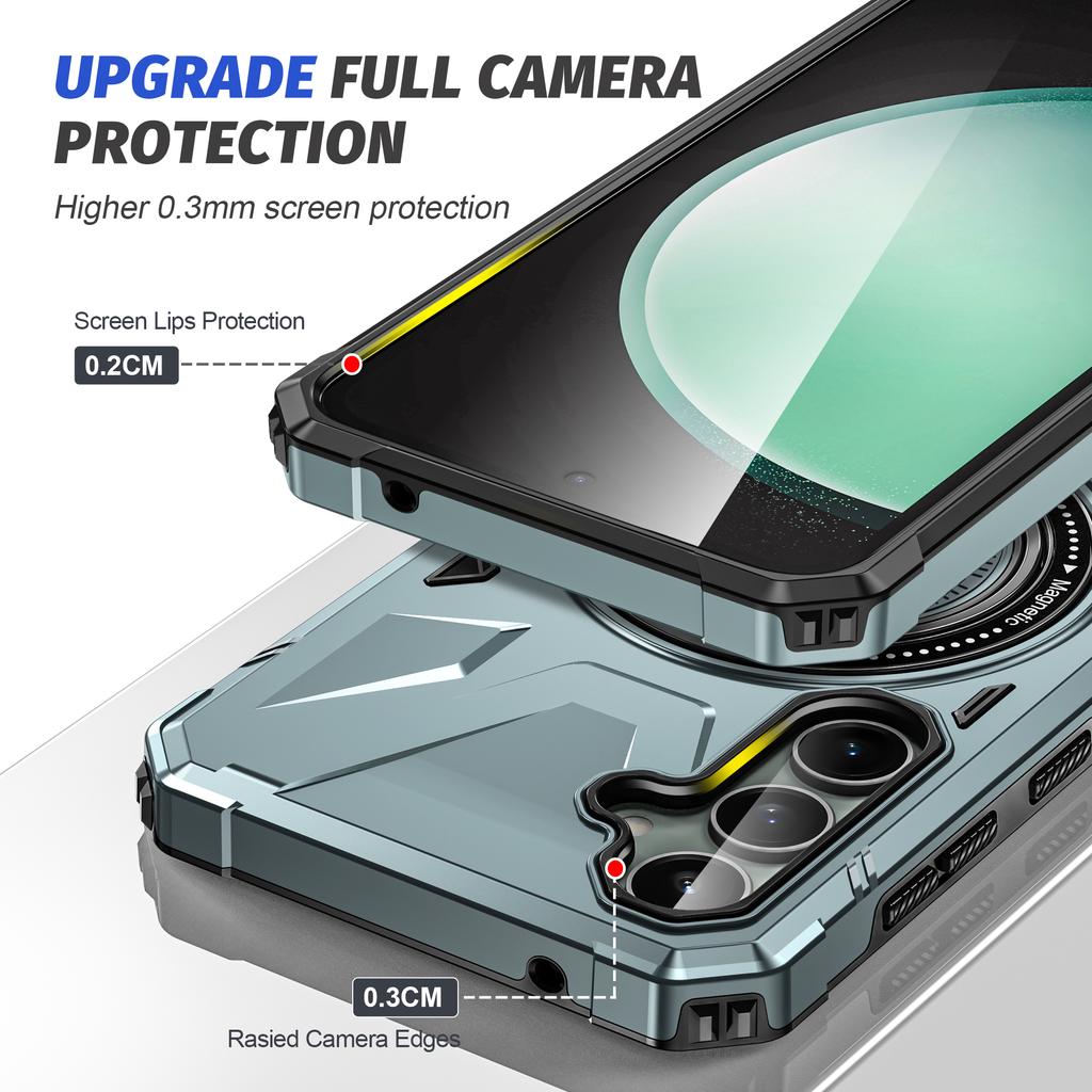 For Samsung Galaxy A15 5G Case Shock Absorbing TPU+PC Magnetic Smart Phone Cover