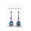 Vintage Women Rhinestone Inlaid Long Dangle Water Drop Earrings Eardrops Jewelry