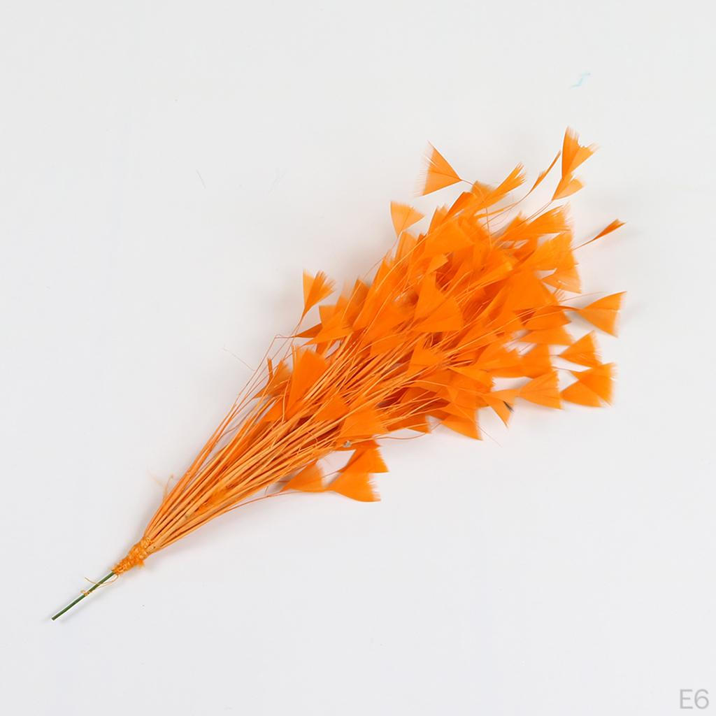 25 30cm Colored Chicken Feather Sprays On Wire For Florist Decor