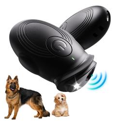 

2026 New Mini Ultrasonic Dog Repeller Rechargeable Handheld Bark Control Device with LED Long Range Dog Training Tool XS чёрный