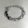1Pcs High Quality Stainless Steel Lce Cracking Bead Splicing Bracelets For Men Women Link Chain Layered Pulseras Jewelry Gifts