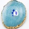 1Pc  Exclusive Nail Resin Palette Gold Edge Agate Flakes Nail Painting Color Palette Nail Display Board Tools